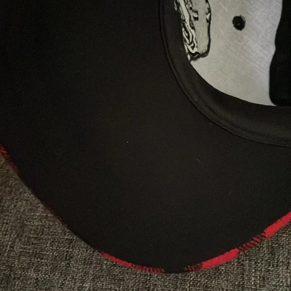 Buffalo Plaid Red Black Snap Back - Picture 5 of 5